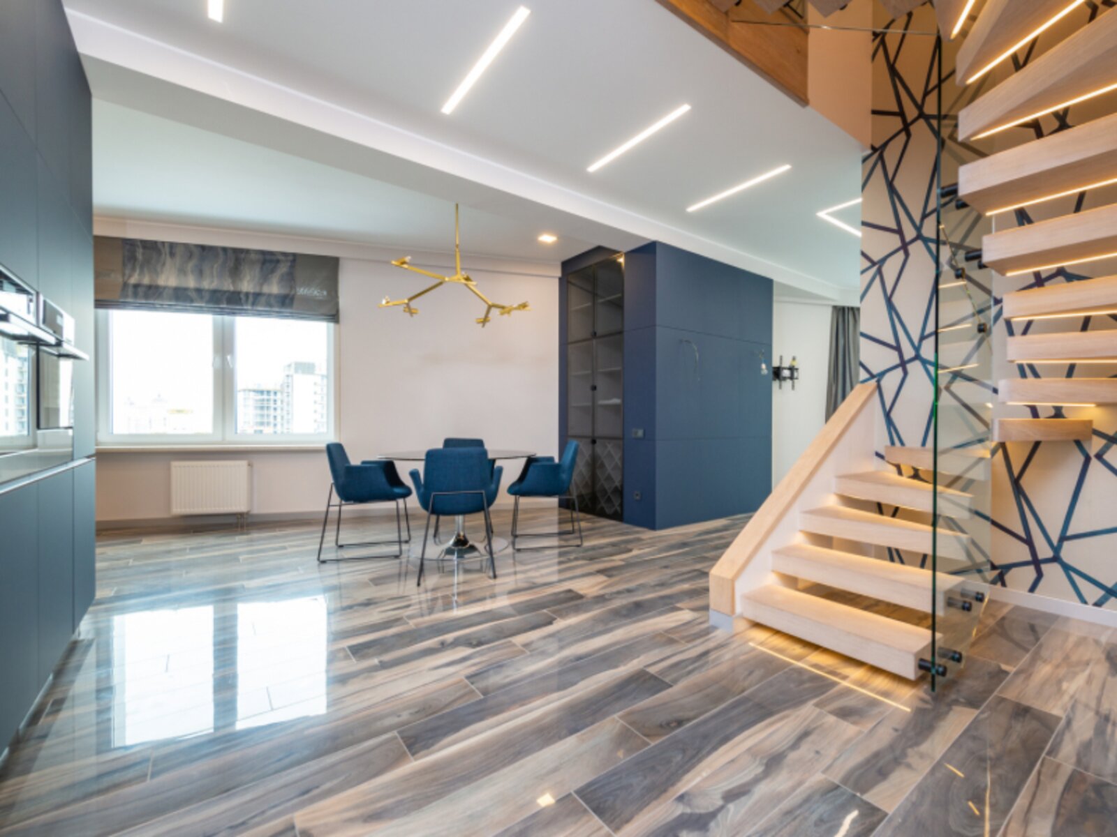 Designboden im Wohnzimmer