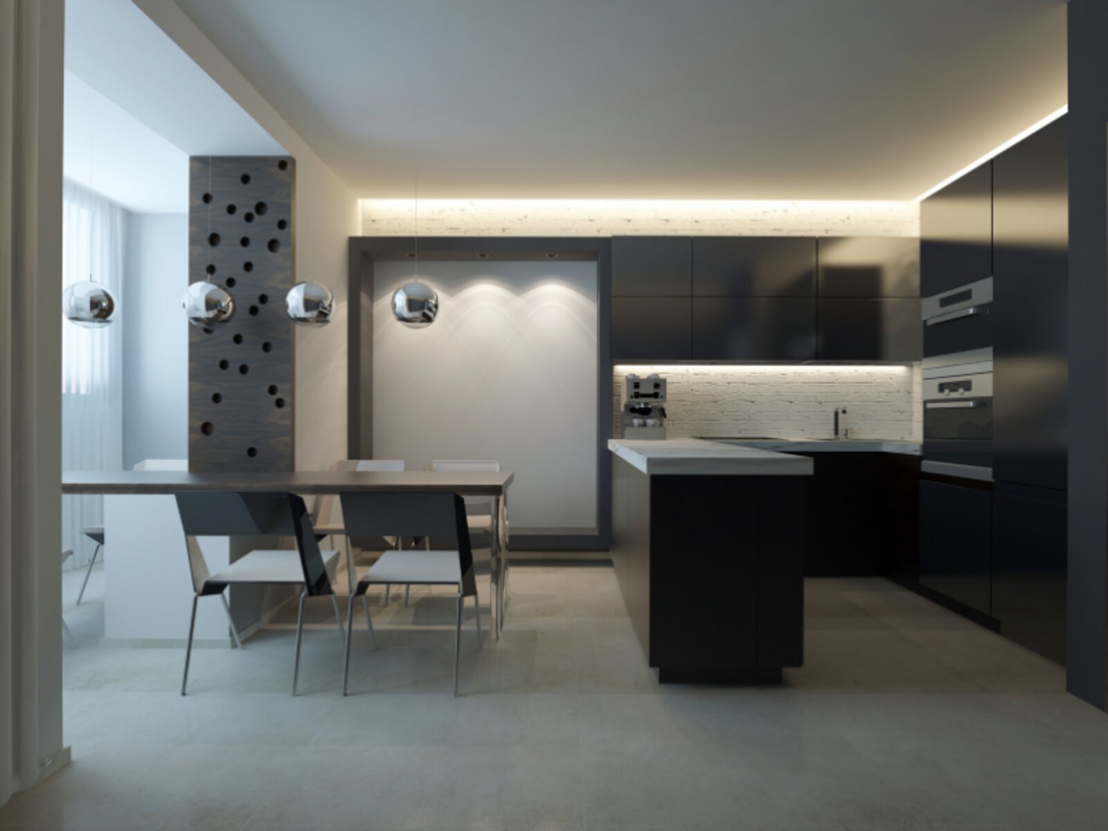 Innenraum mit frischem Anstrich